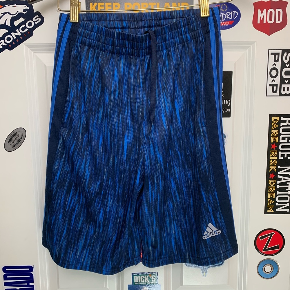 Adidas blue athletic shorts